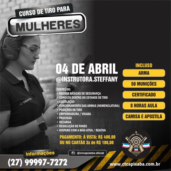 CURSO DE TIRO PARA MULHERES